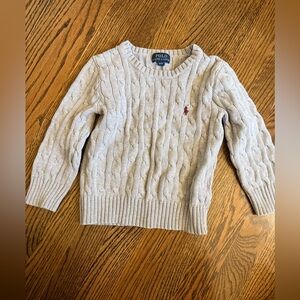 Ralph Lauren Kids Gray Cable Knit Sweater